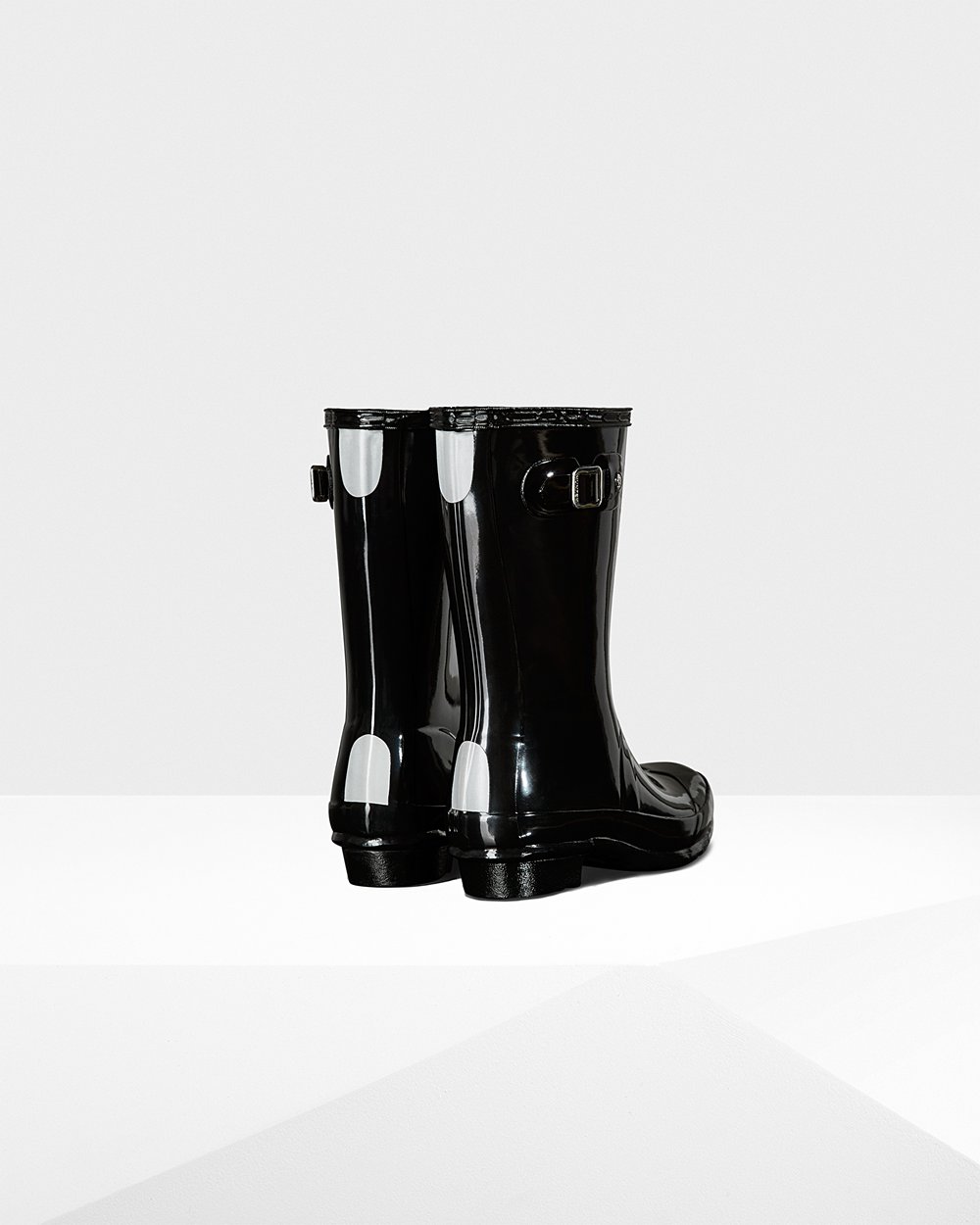 Botas de Lluvia Hunter Niños - Original Big Gloss - Negros - OCQDVLK-17